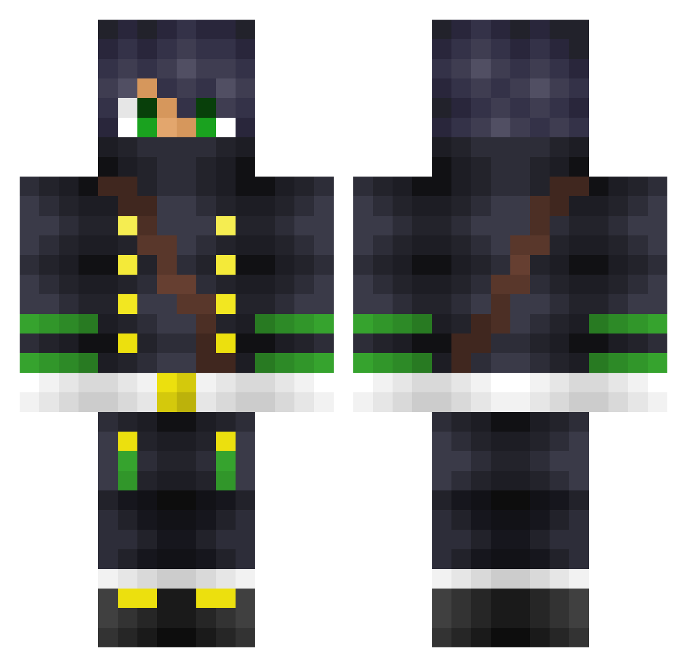 Paintlynn Minecraft skin, front and back view