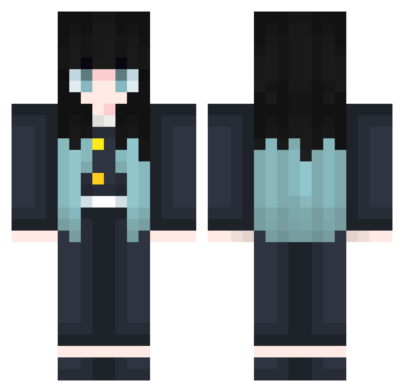 Potatoratgod Minecraft skin, front and back view
