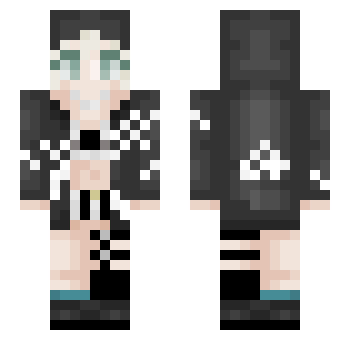 Technotronic Minecraft skin, front and back view