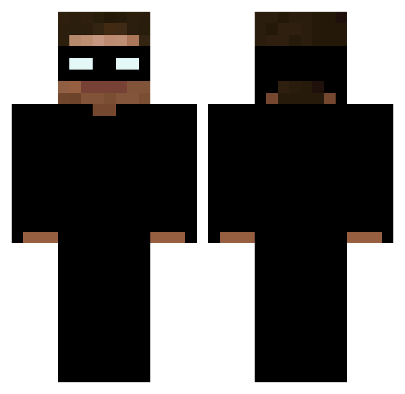 qkvin Minecraft skin, front and back view