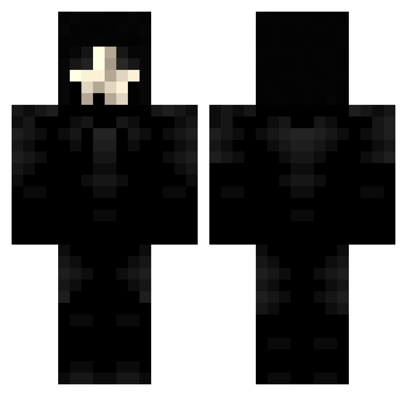 eelvb Minecraft skin, front and back view