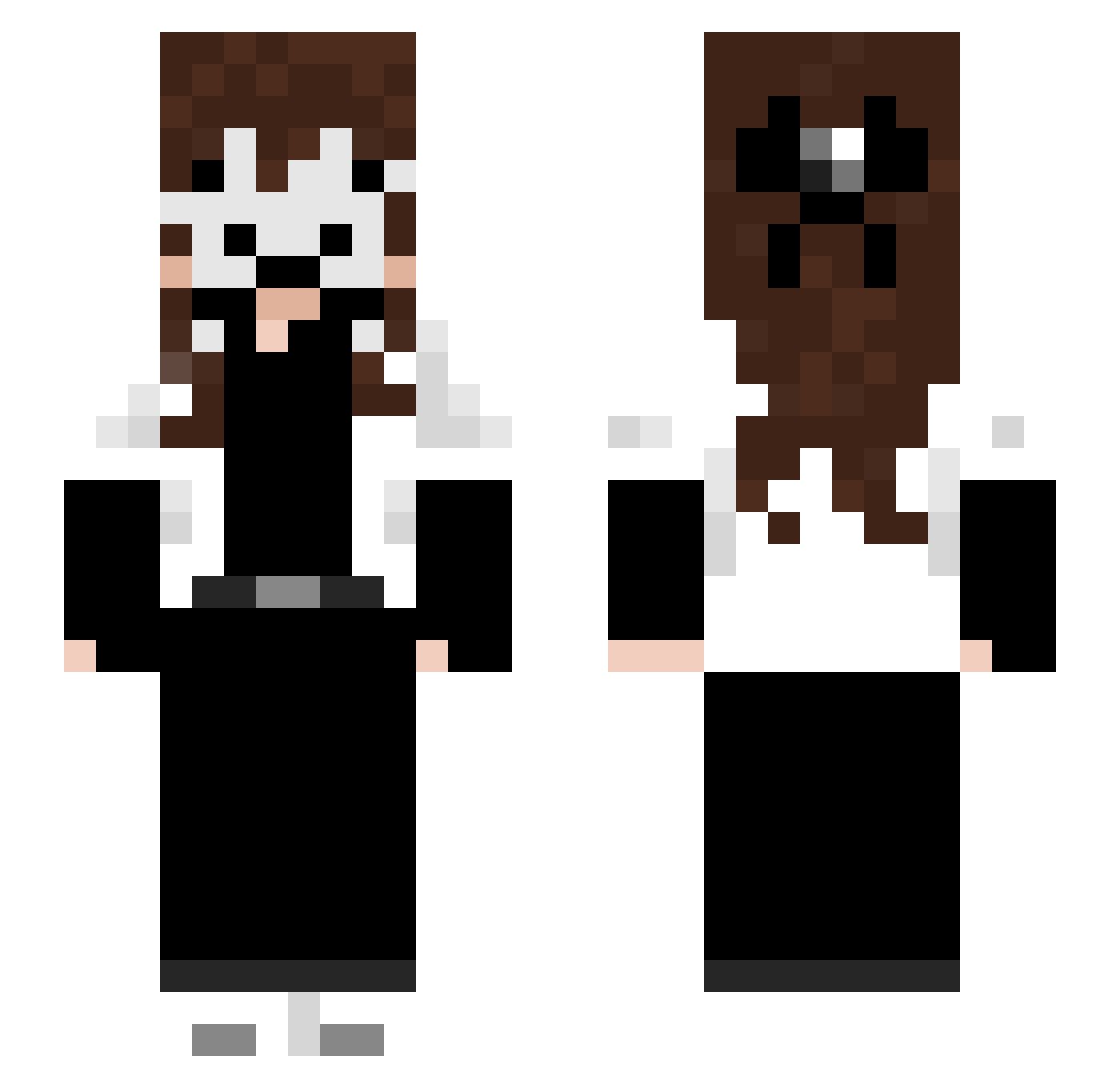 Nameless_Author Minecraft skin, front and back view