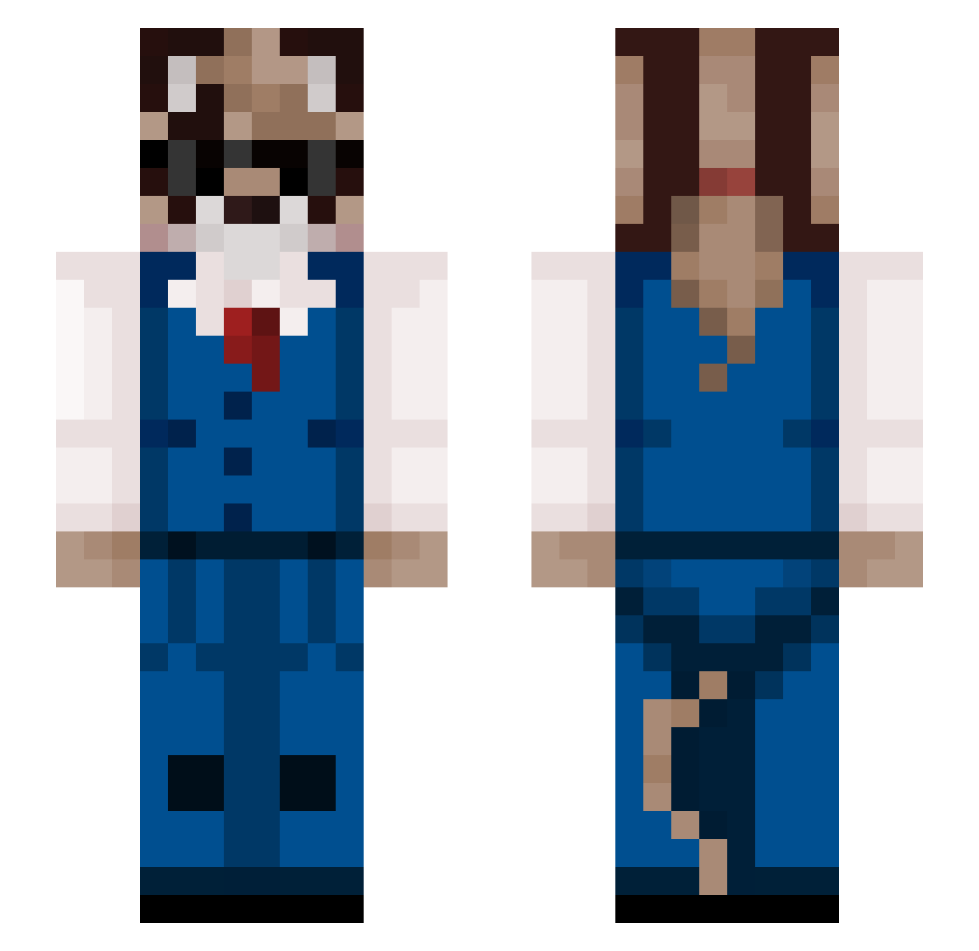Badgert_Misisipi Minecraft skin, front and back view