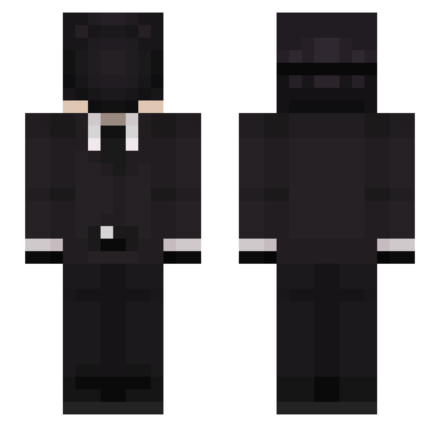 Maciex07 Minecraft skin, front and back view