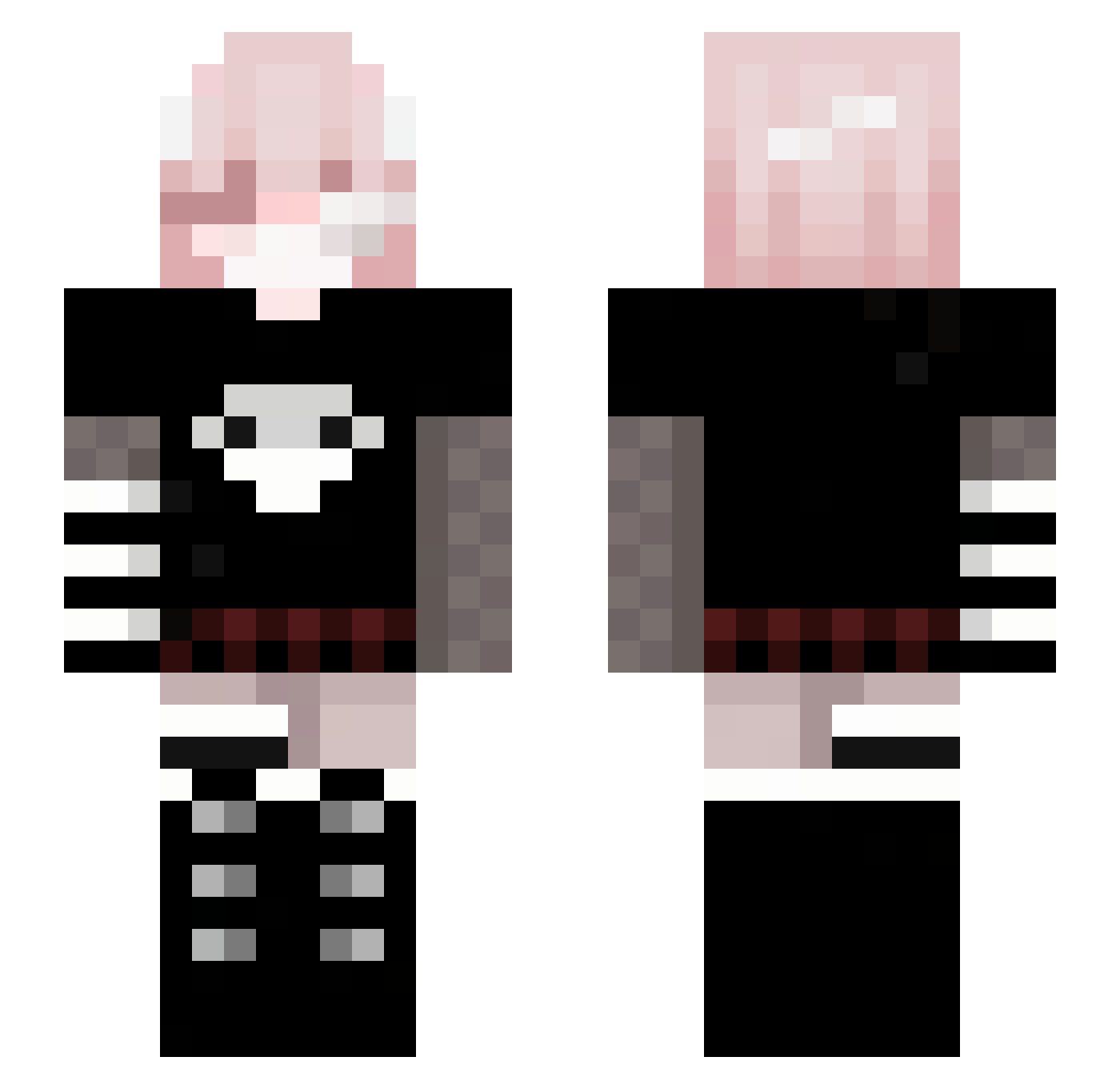 vanowu Minecraft skin, front and back view
