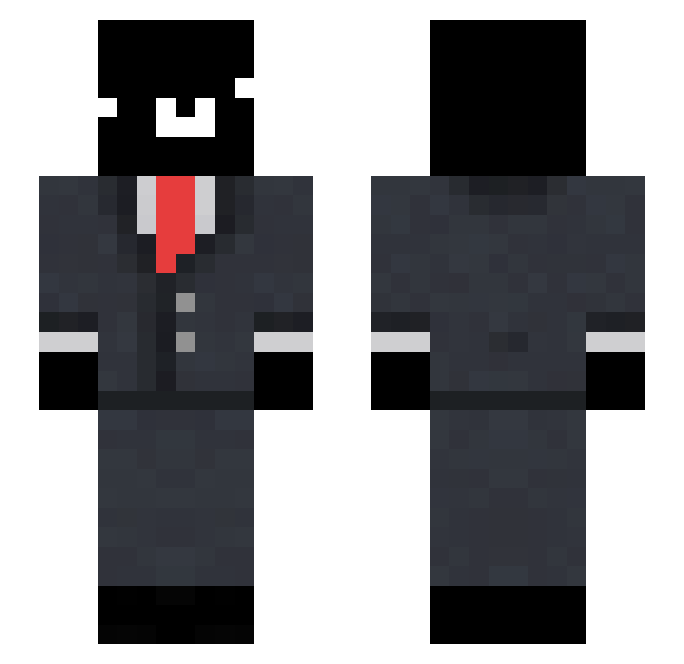 STEAMSTRIKE Minecraft skin, front and back view