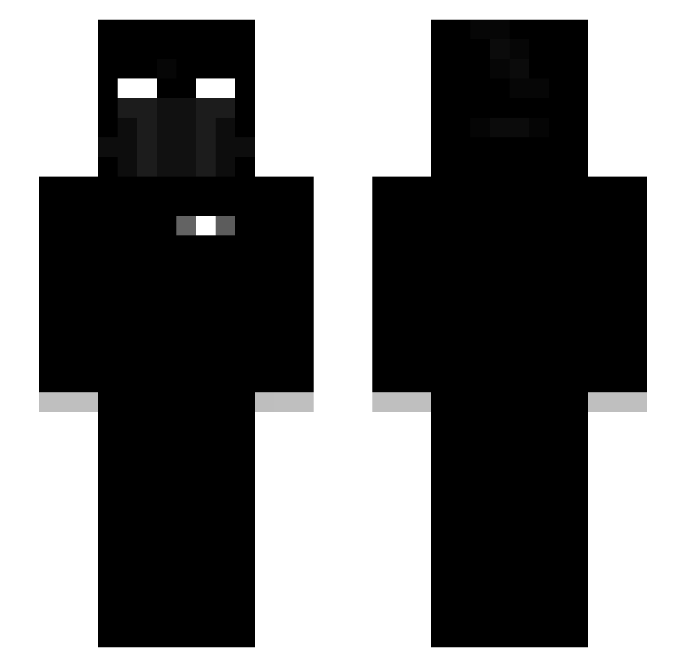 7xal Minecraft skin, front and back view