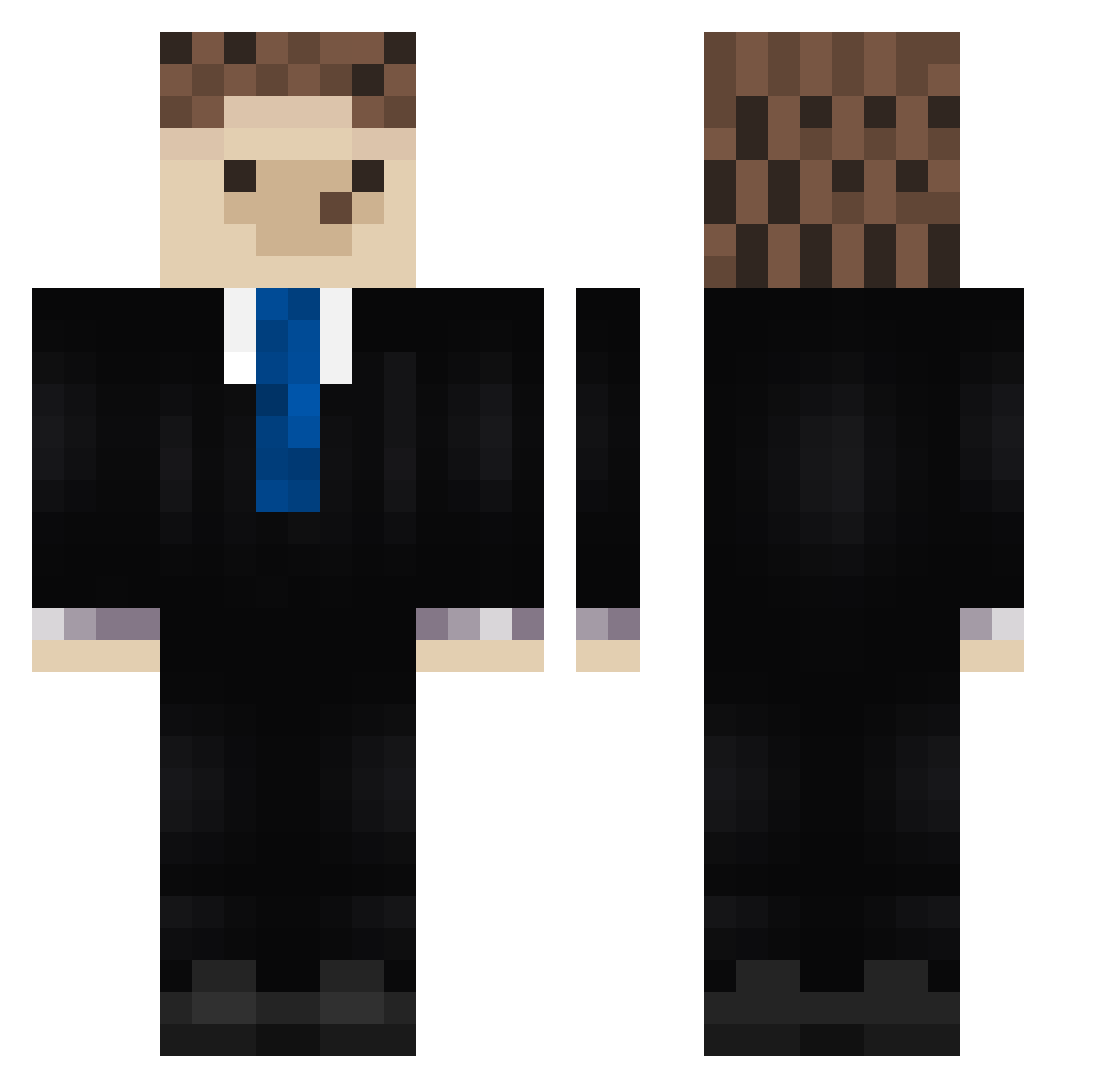 vixinie Minecraft skin, front and back view