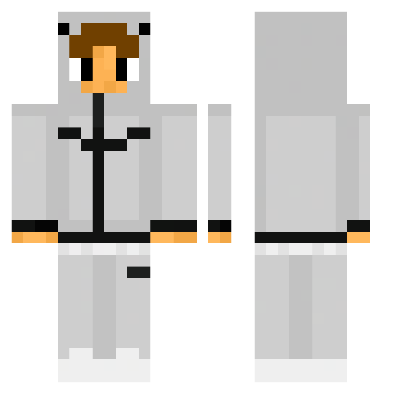 ji_8 Minecraft skin, front and back view