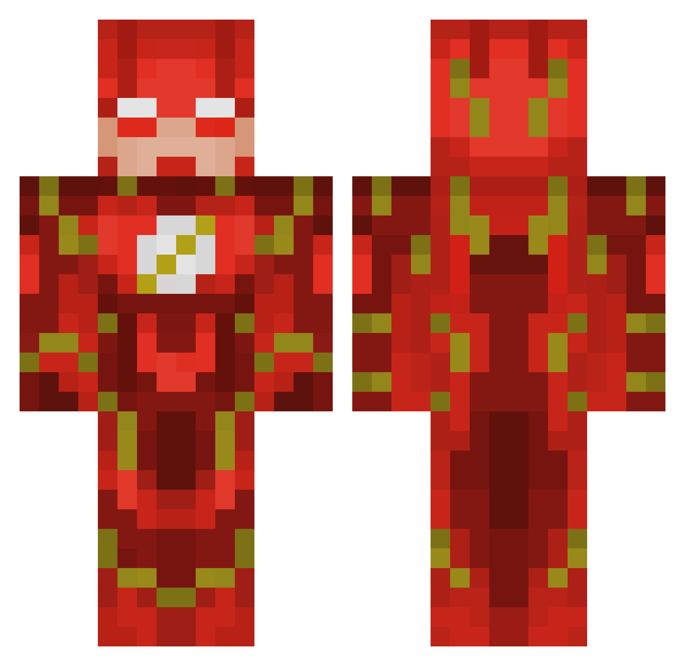 Shreuwy Minecraft skin, front and back view