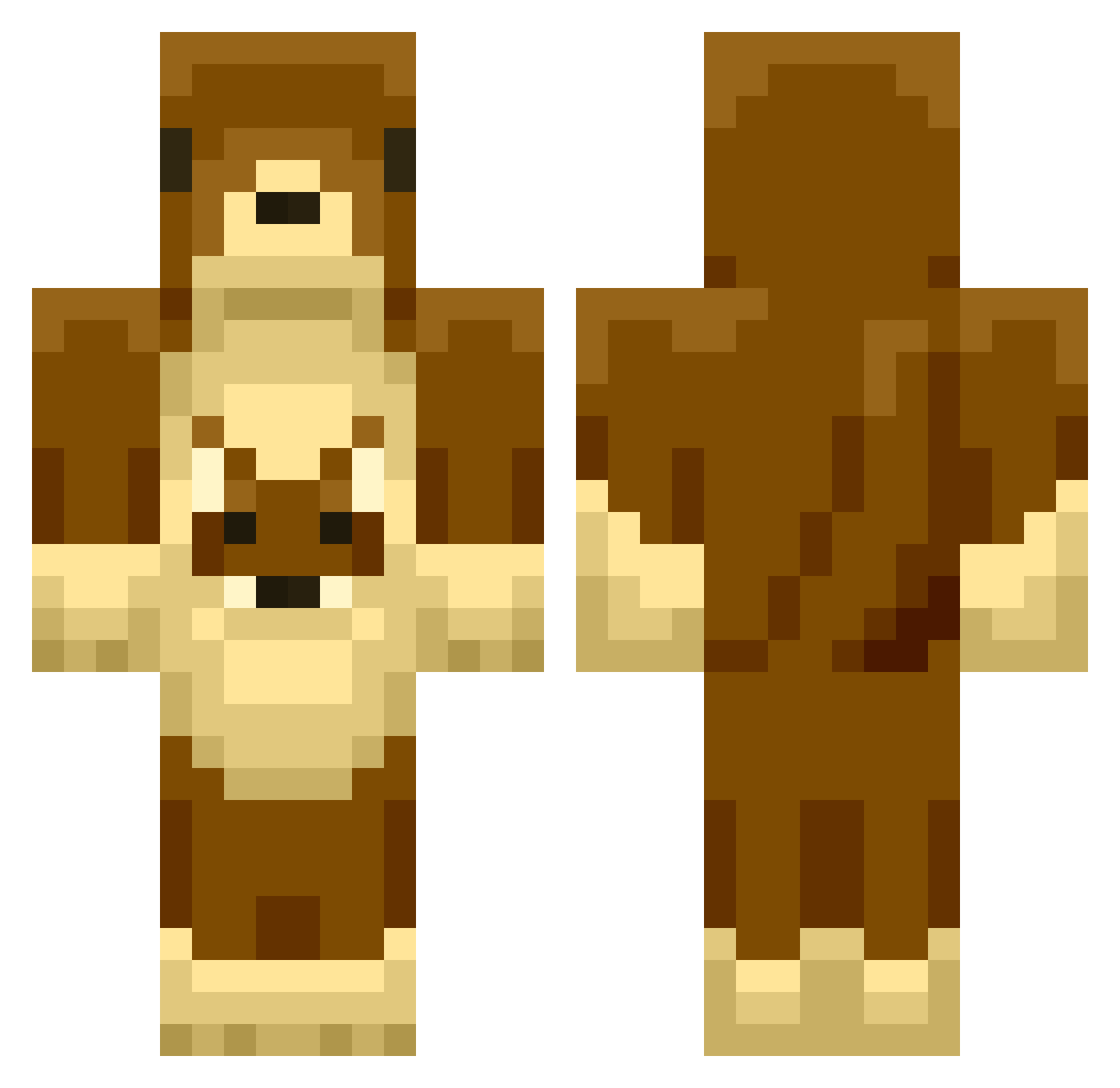 Romaain Minecraft skin, front and back view