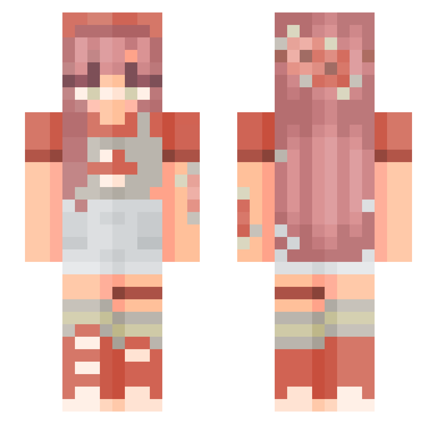sarahtonin420 Minecraft skin, front and back view