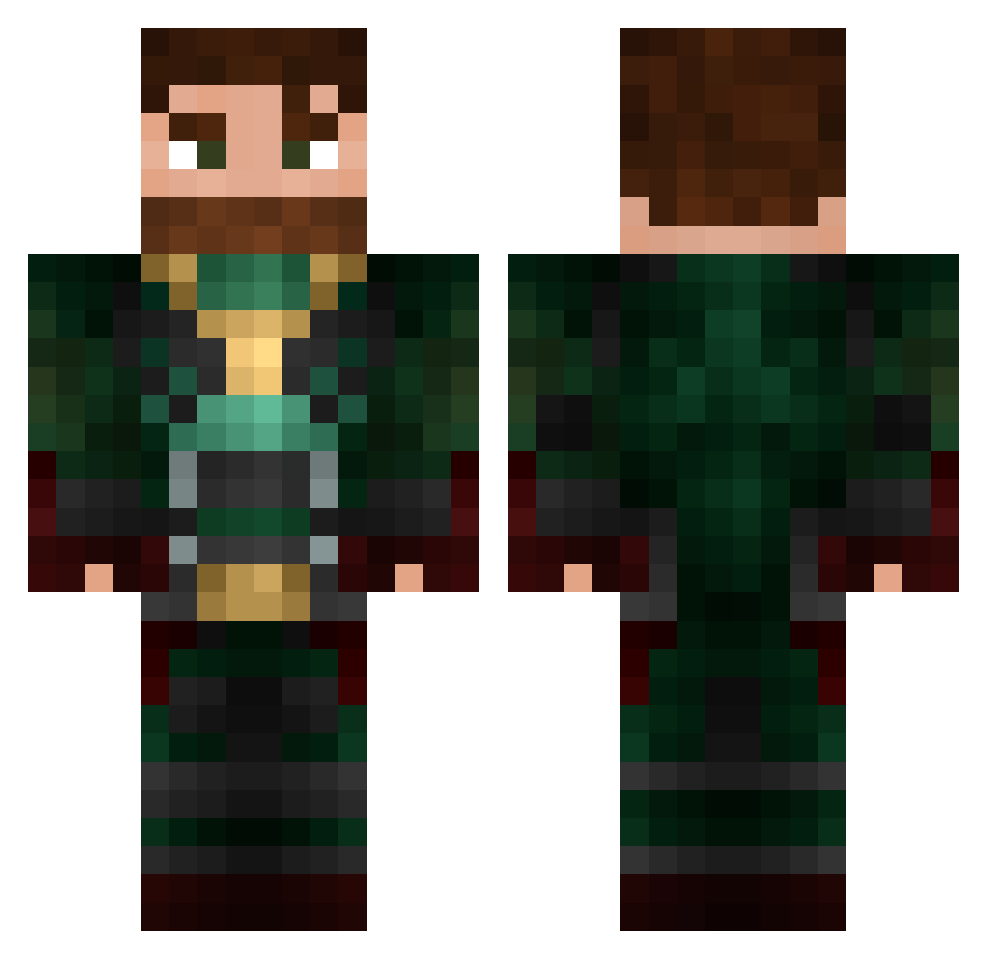 Mr_asked Minecraft skin, front and back view