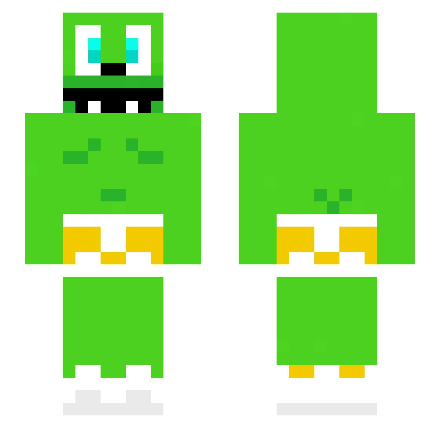 HAYLATTT Minecraft skin, front and back view