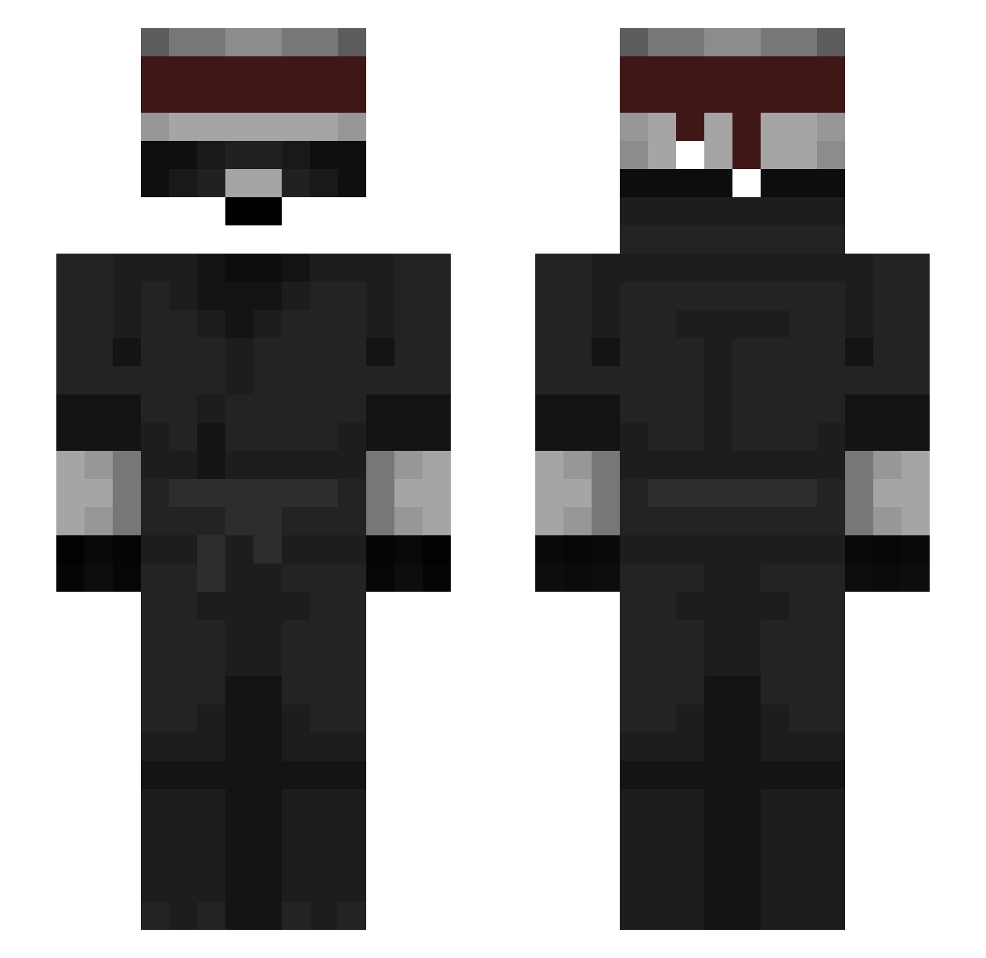 Sightmare Minecraft skin, front and back view