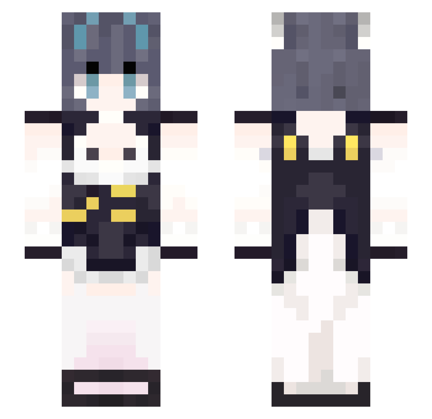CaitS1th Minecraft skin, front and back view