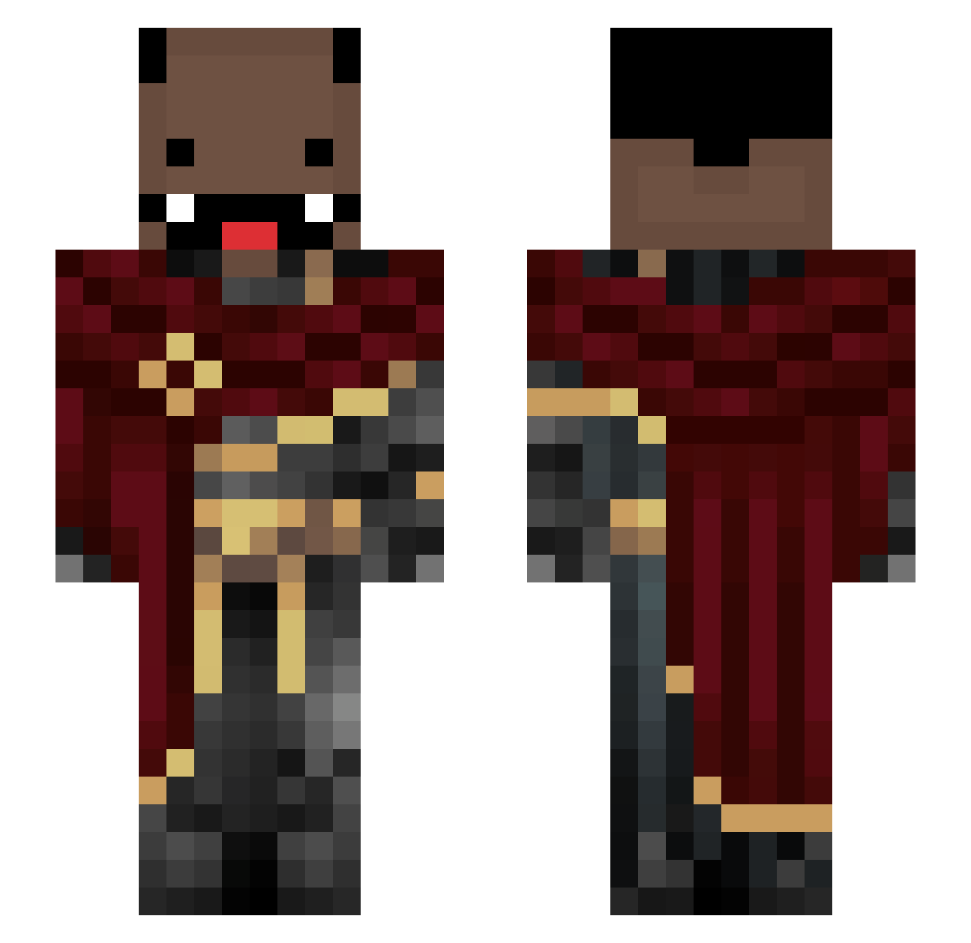 EliasPintor Minecraft skin, front and back view