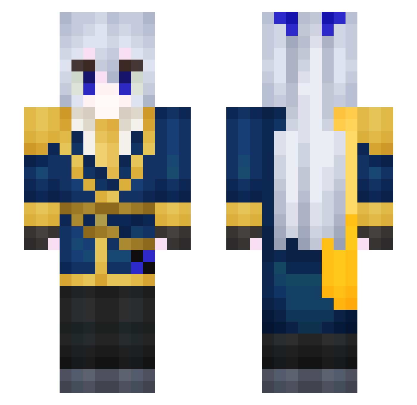 False2742 Minecraft skin, front and back view
