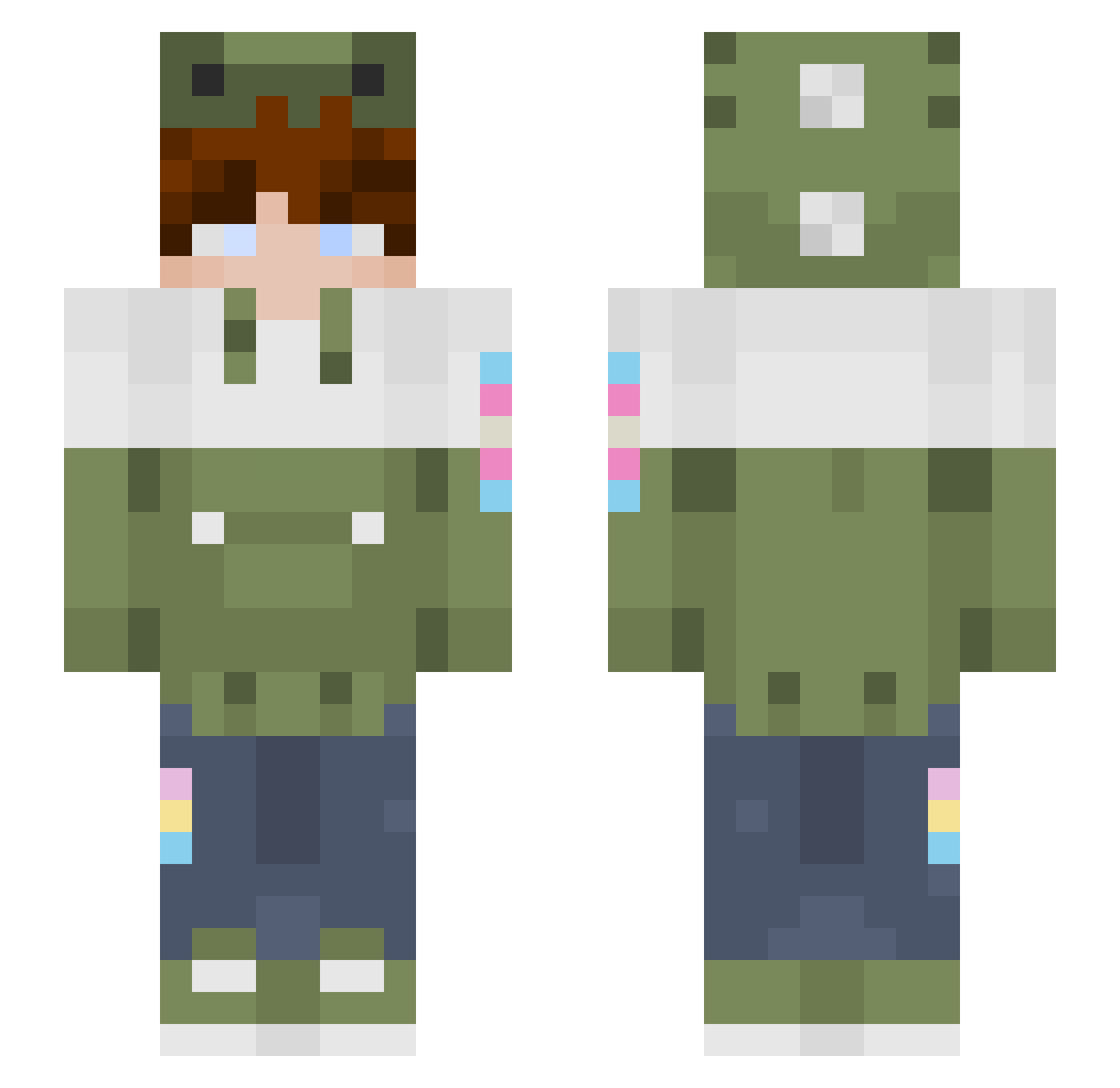 Gremlim0 Minecraft skin, front and back view