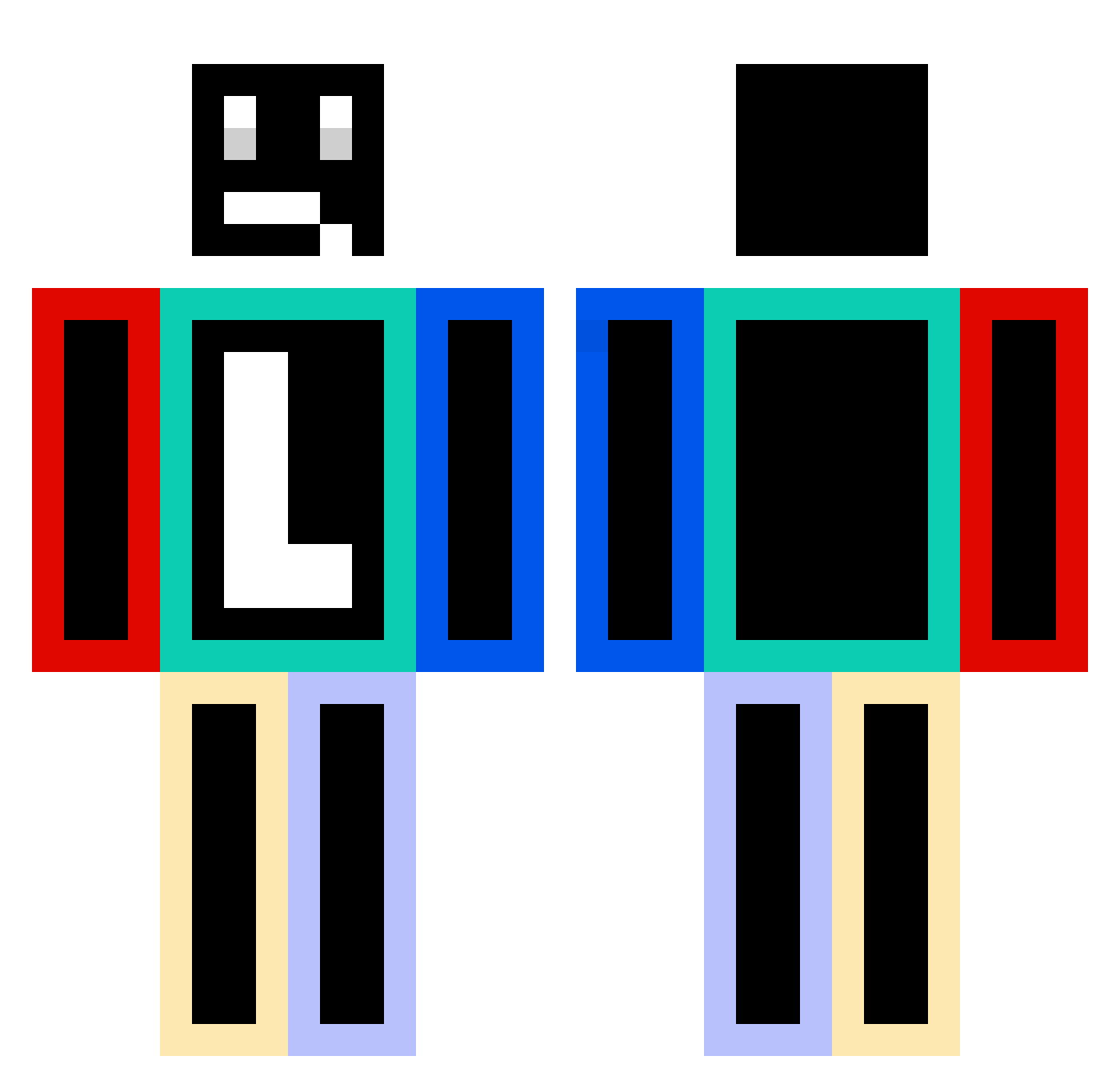 Henry_NVF Minecraft skin, front and back view