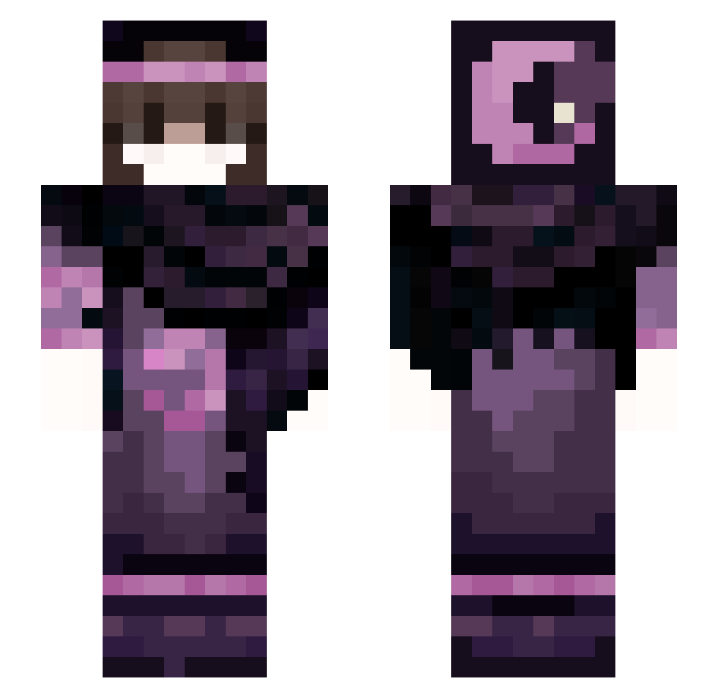 ManePapaya Minecraft skin, front and back view