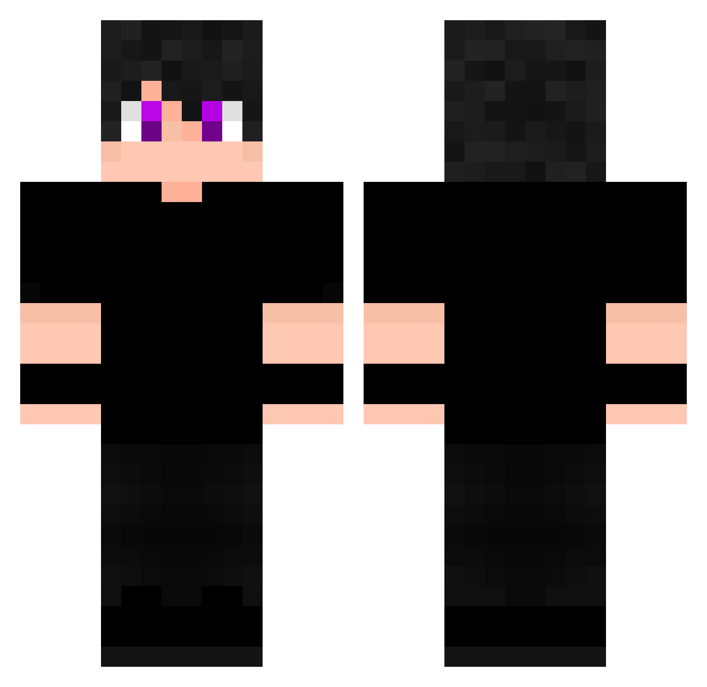 SAO__1 Minecraft skin, front and back view