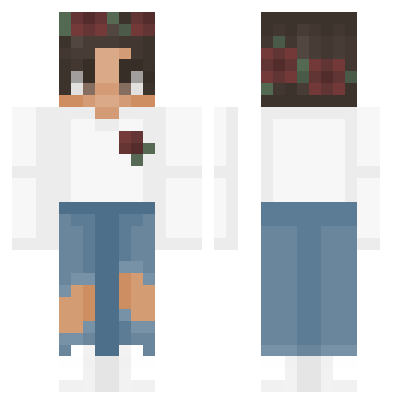 SMAFRO11NS Minecraft skin, front and back view