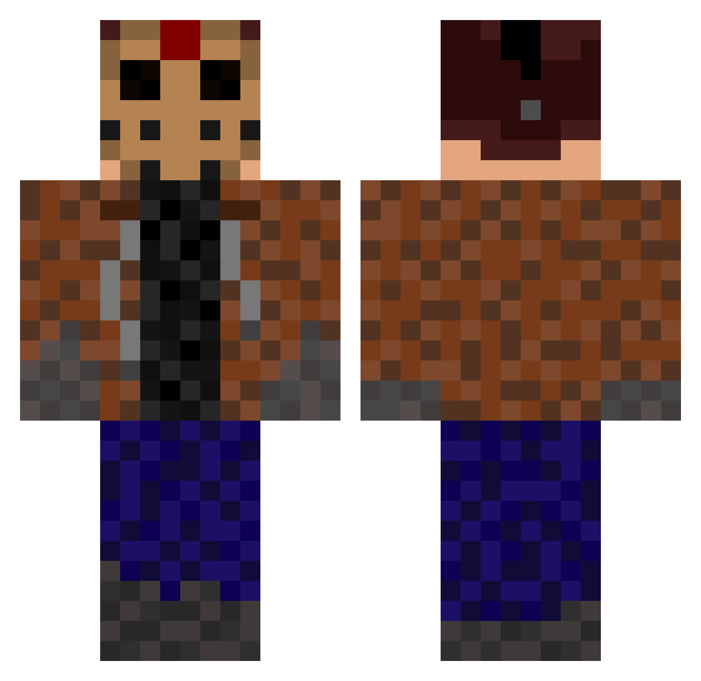 Spagety00 Minecraft skin, front and back view