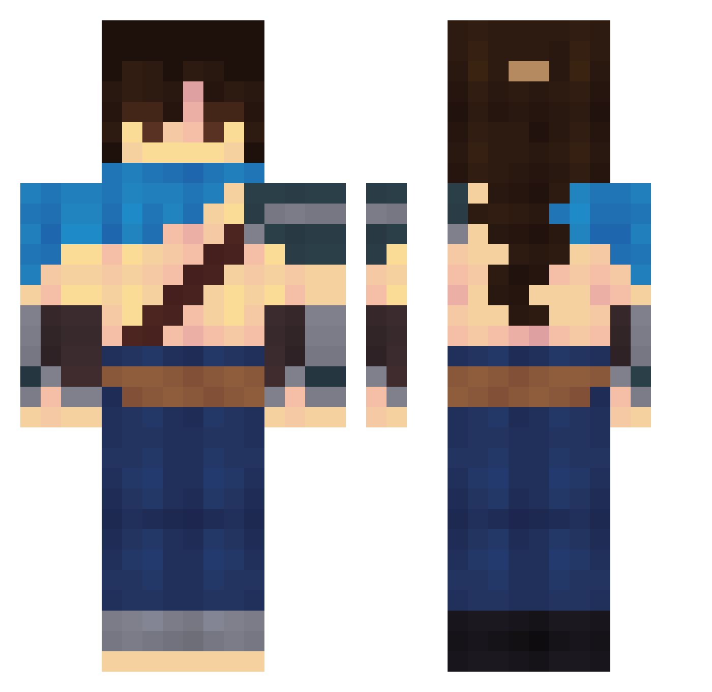 Tae_min_27 Minecraft skin, front and back view