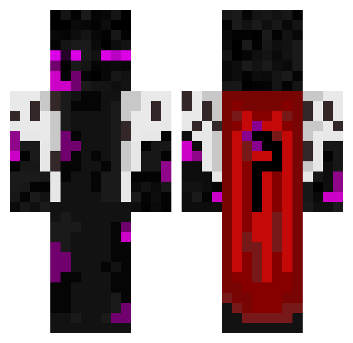 ZOMBI_KITTYYY Minecraft skin, front and back view