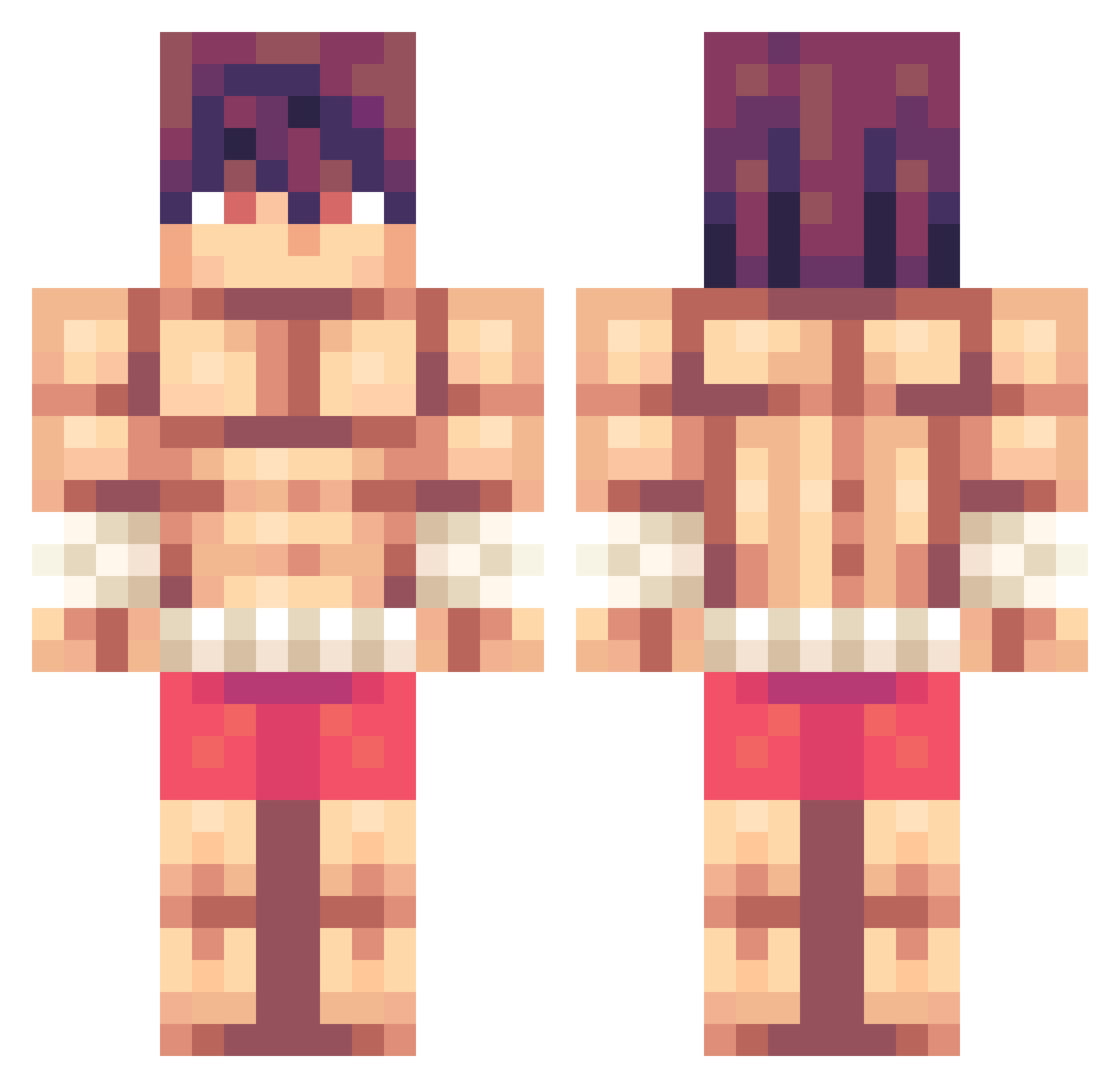 LoganPlayzNZ Minecraft skin, front and back view