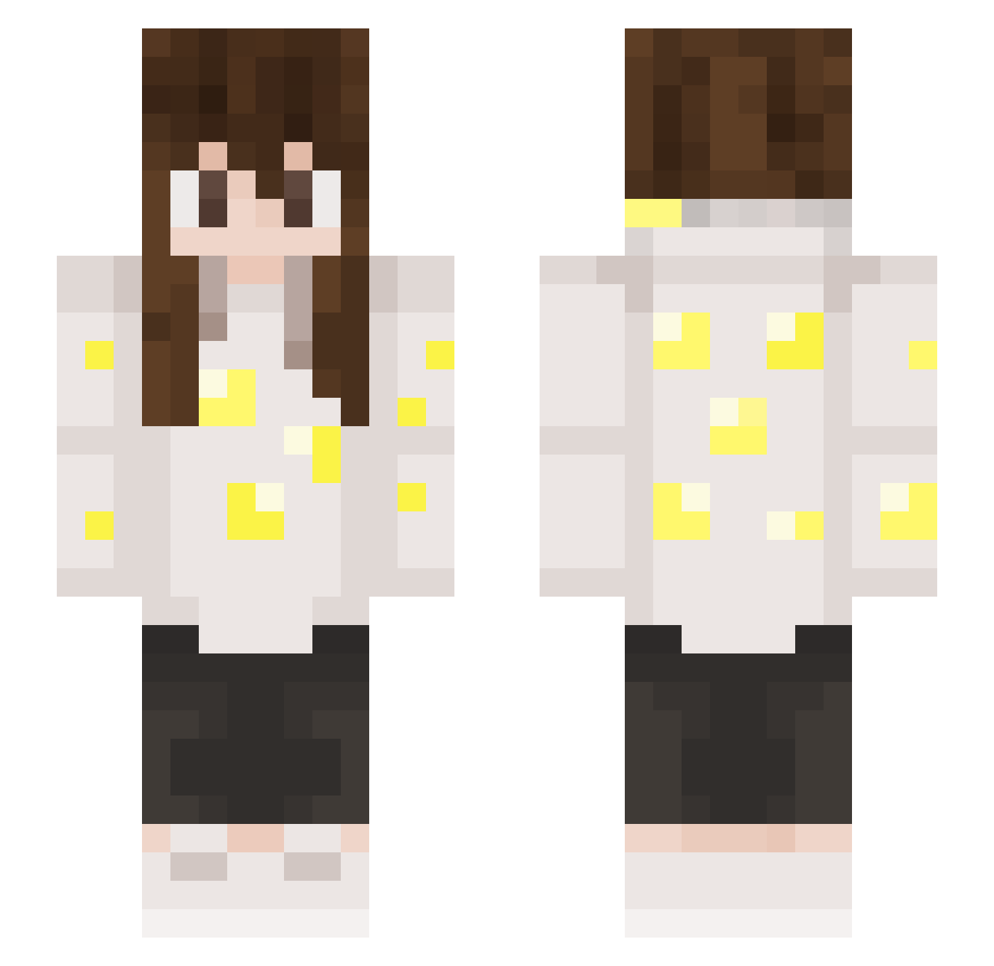 brilliance_ Minecraft skin, front and back view