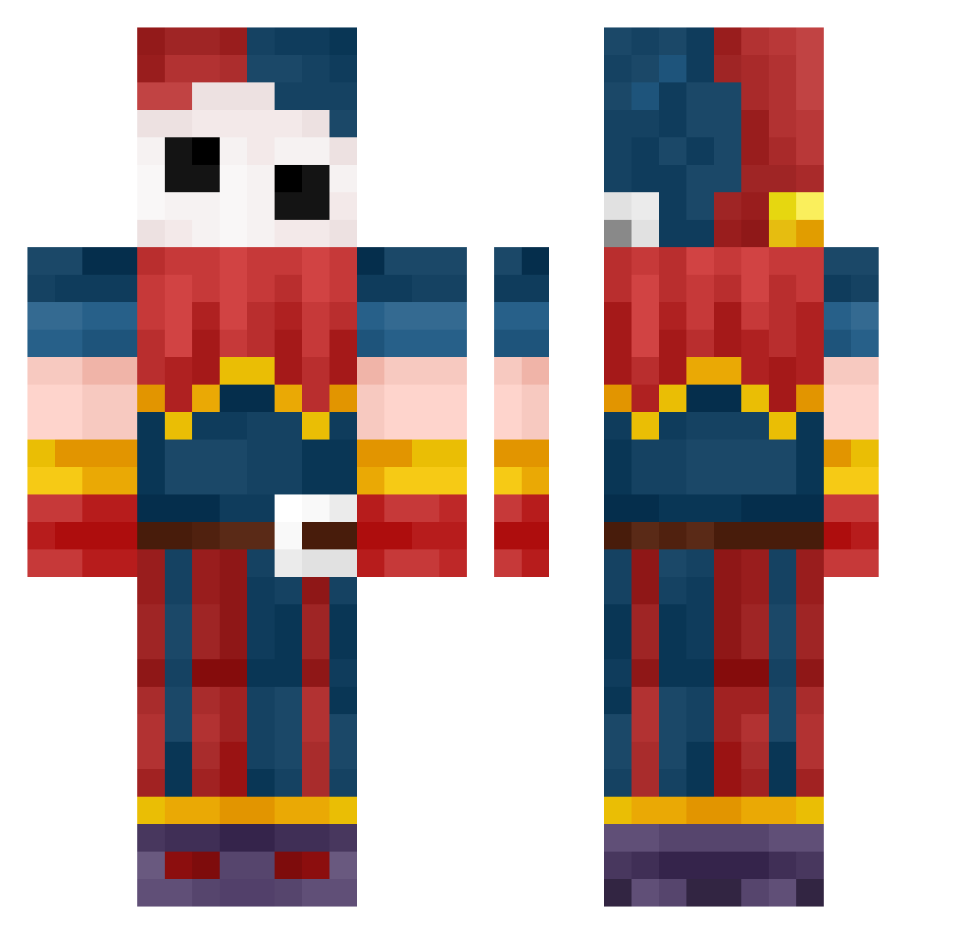 4837k Minecraft skin, front and back view