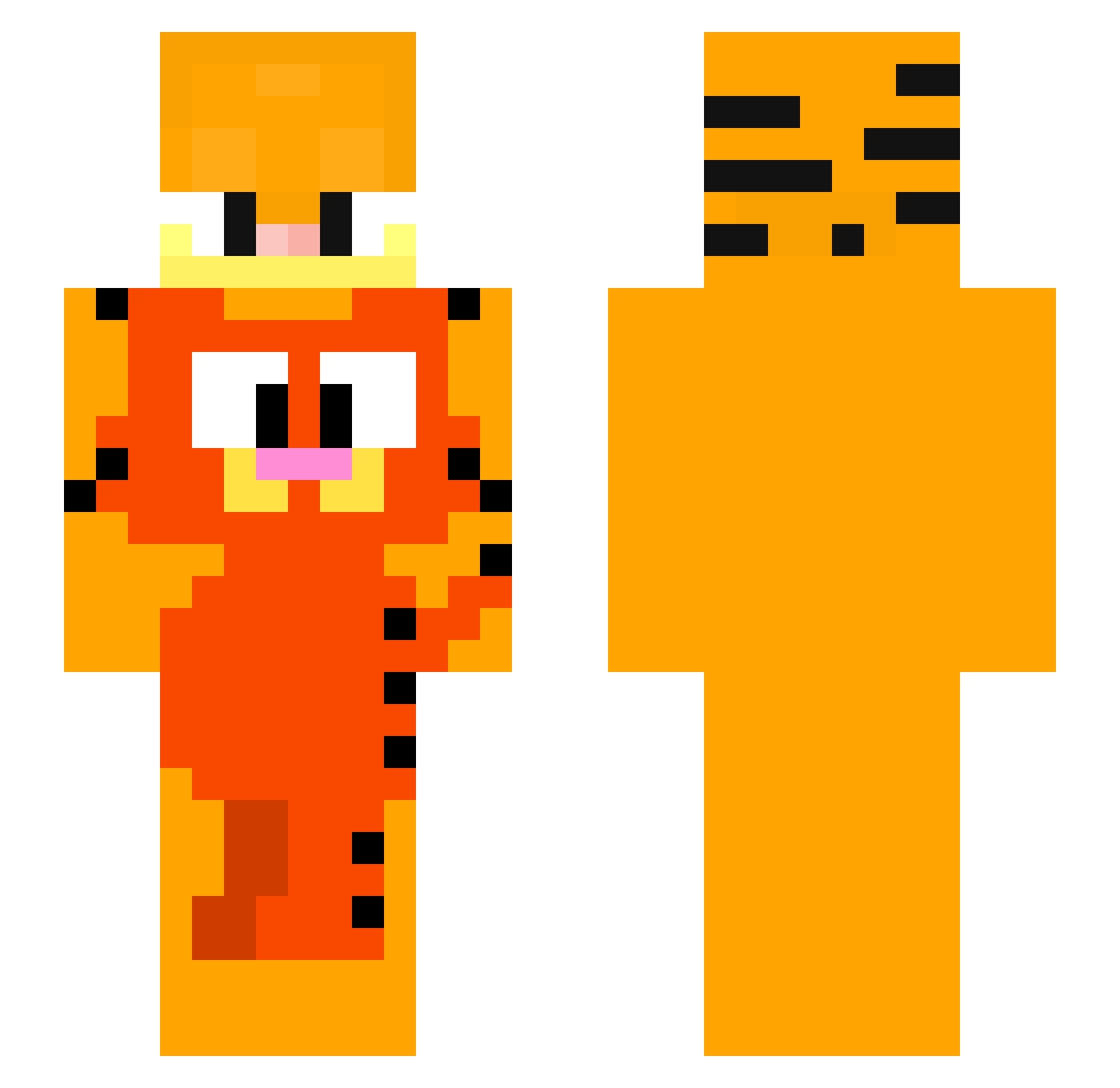 zpso Minecraft skin, front and back view