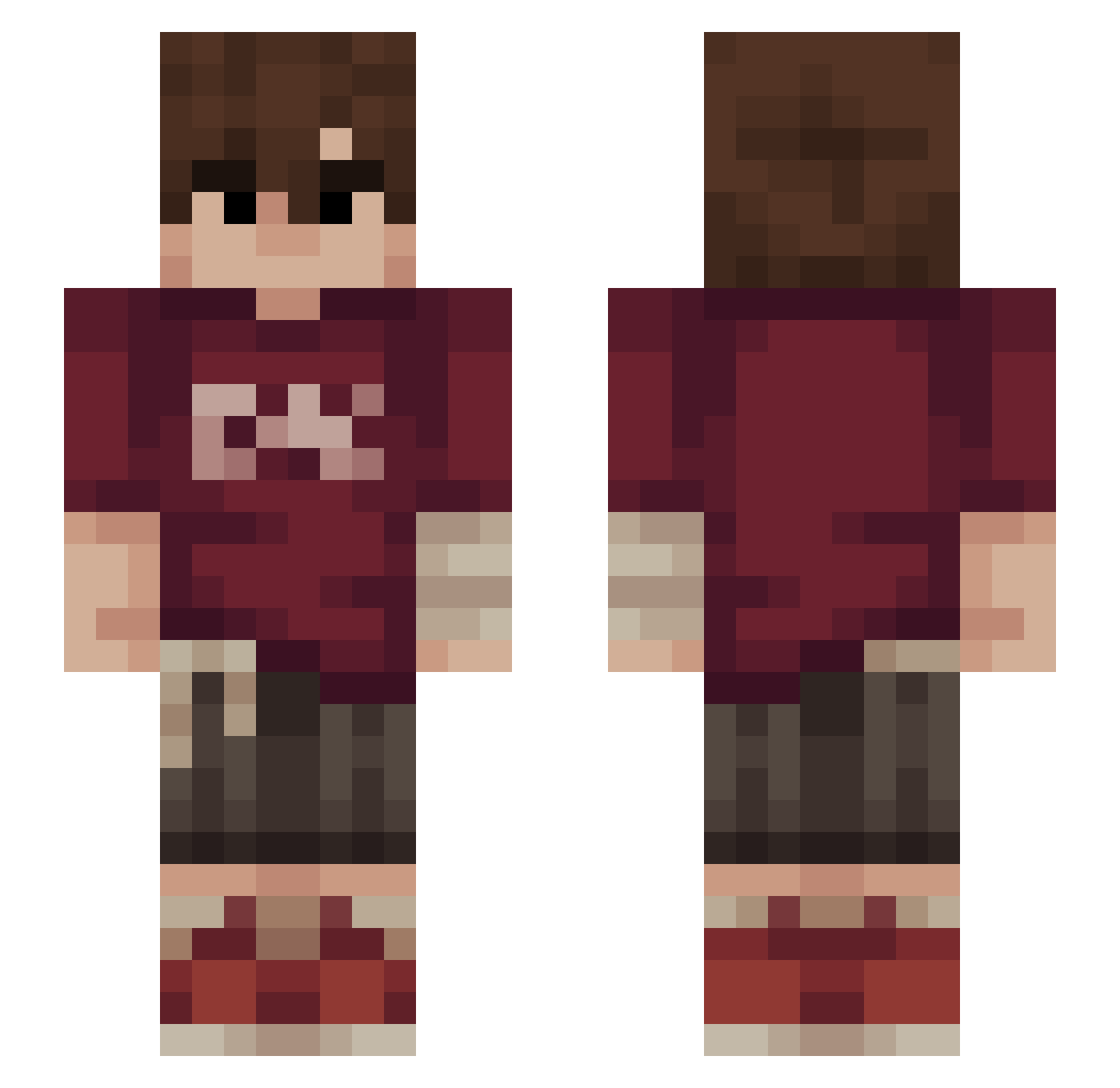 godigovtr Minecraft skin, front and back view