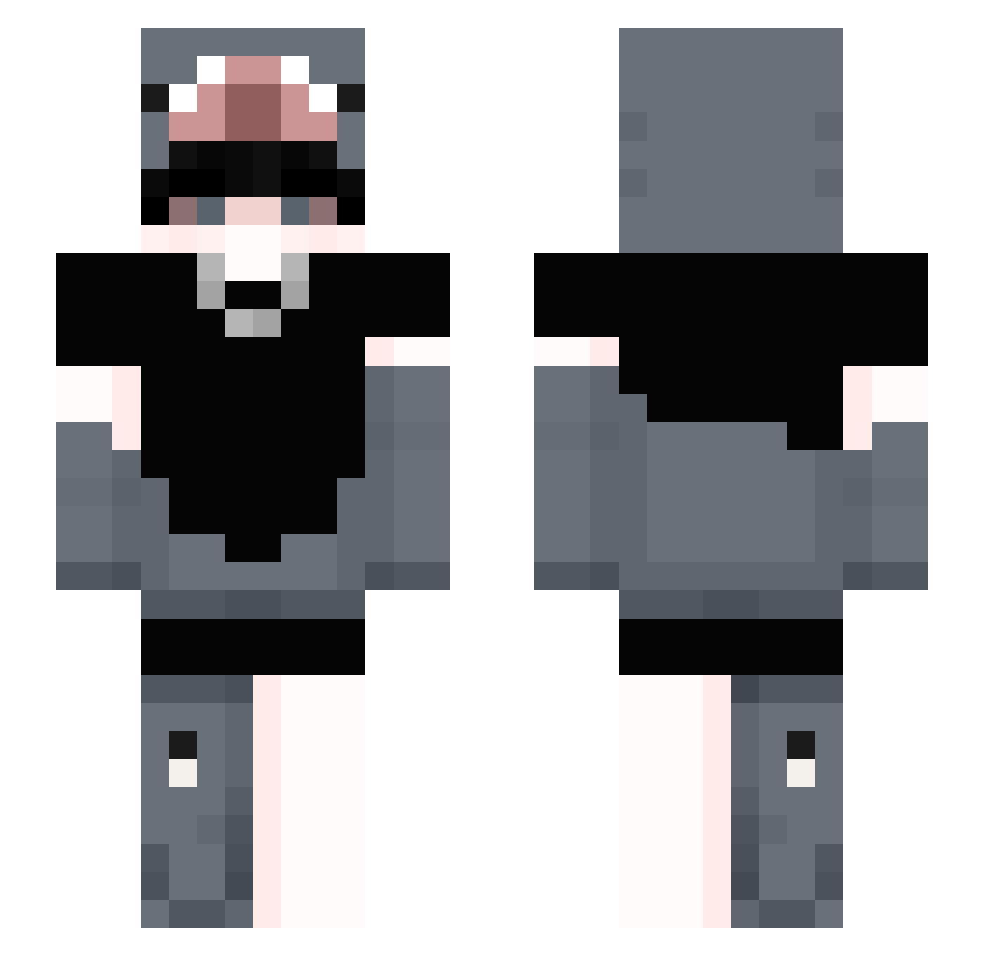 billu Minecraft skin, front and back view