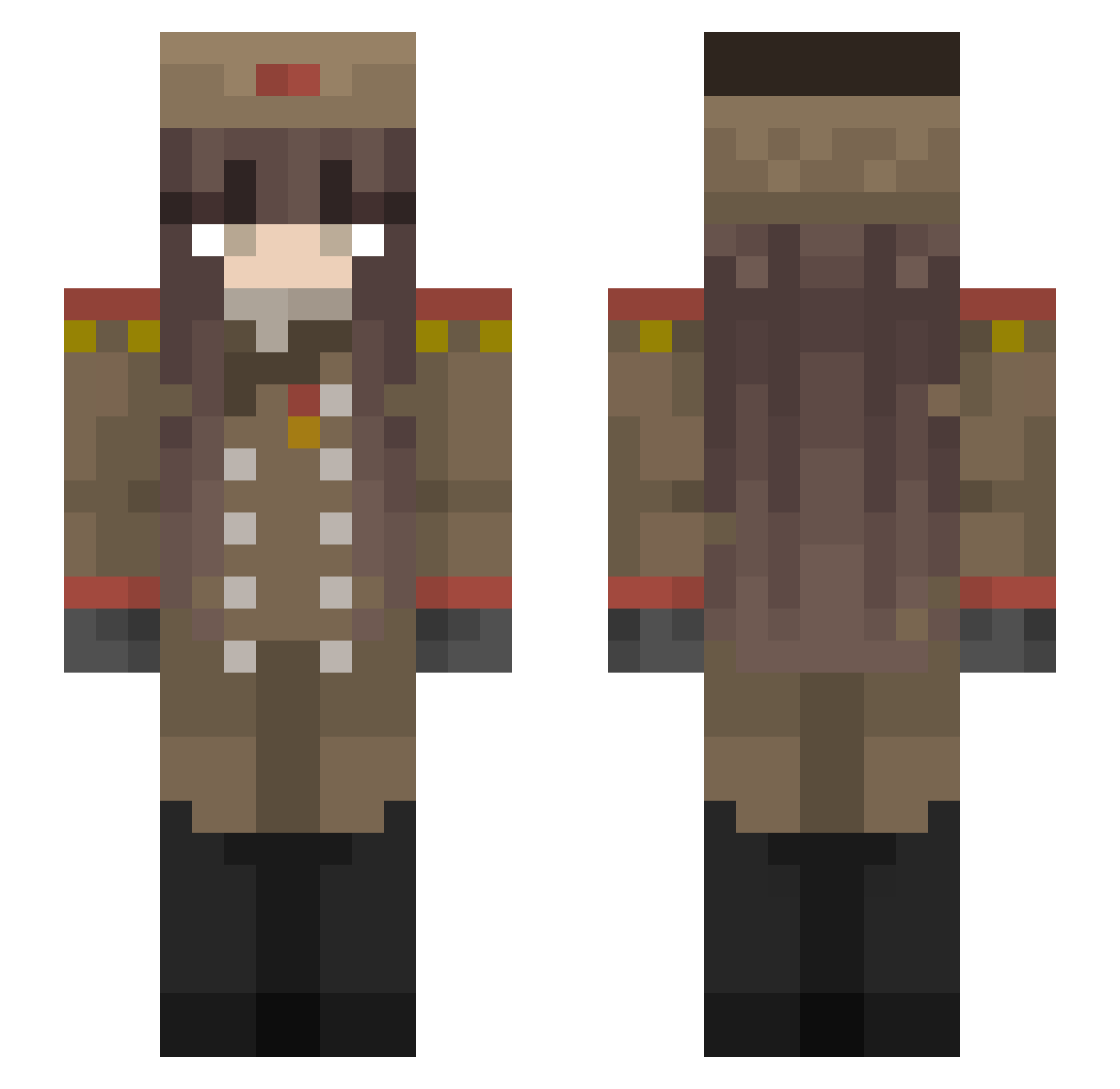 Doloritas Minecraft skin, front and back view