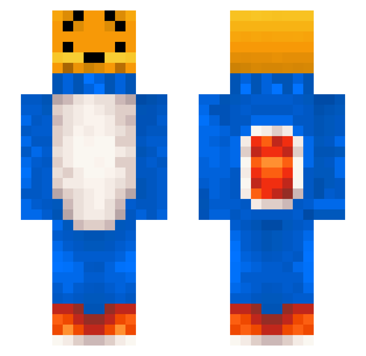 999ventox Minecraft skin, front and back view