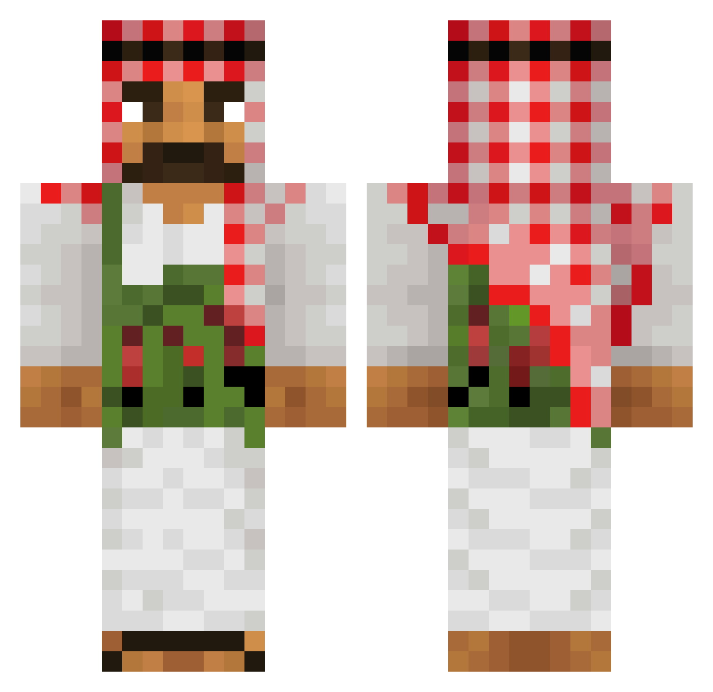 Saint_Kookie Minecraft skin, front and back view