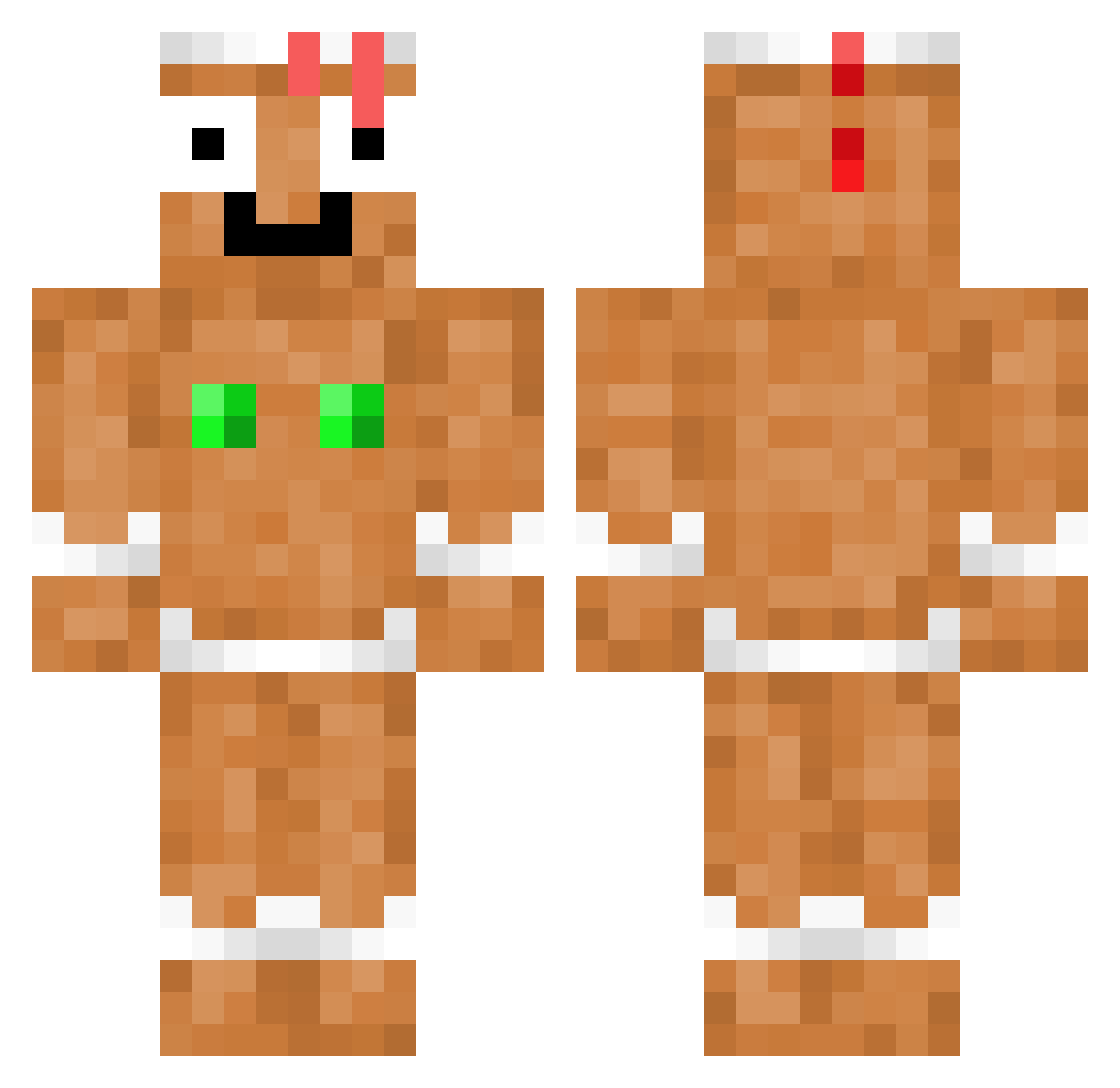 N1gger21 Minecraft skin, front and back view