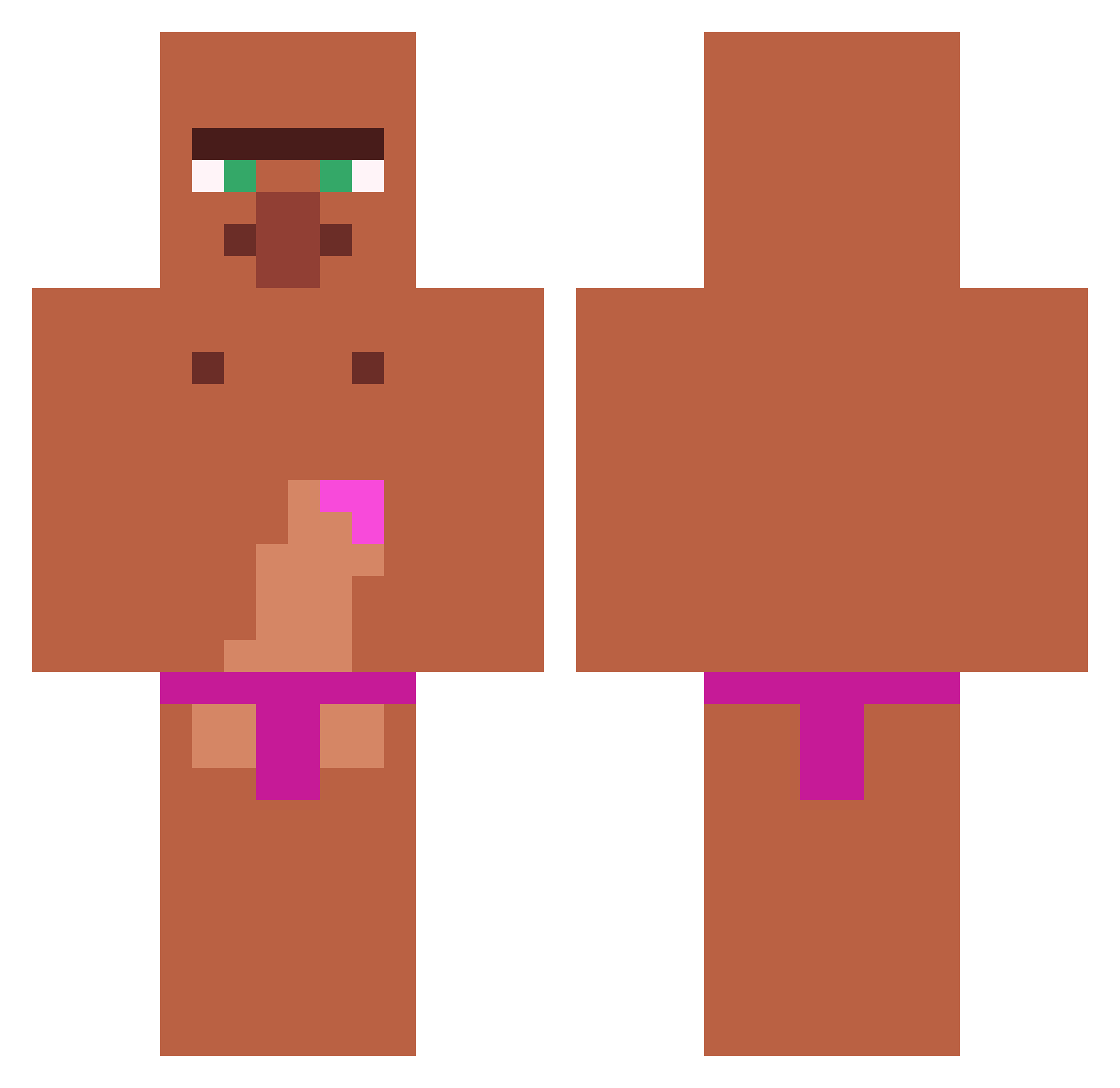 minecrash_legend Minecraft skin, front and back view