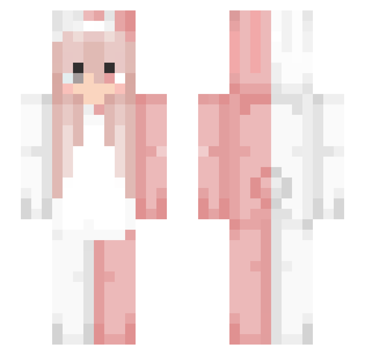 Raquell Minecraft skin, front and back view