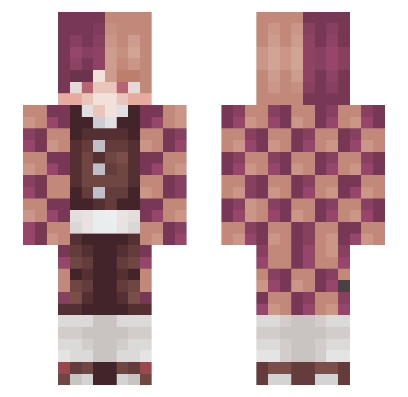 K05M0 Minecraft skin, front and back view