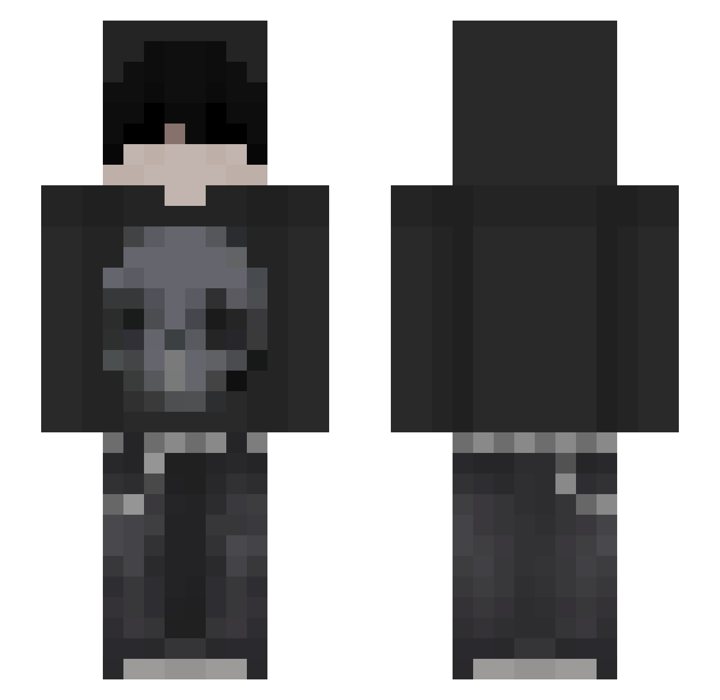ProudIdiot Minecraft skin, front and back view