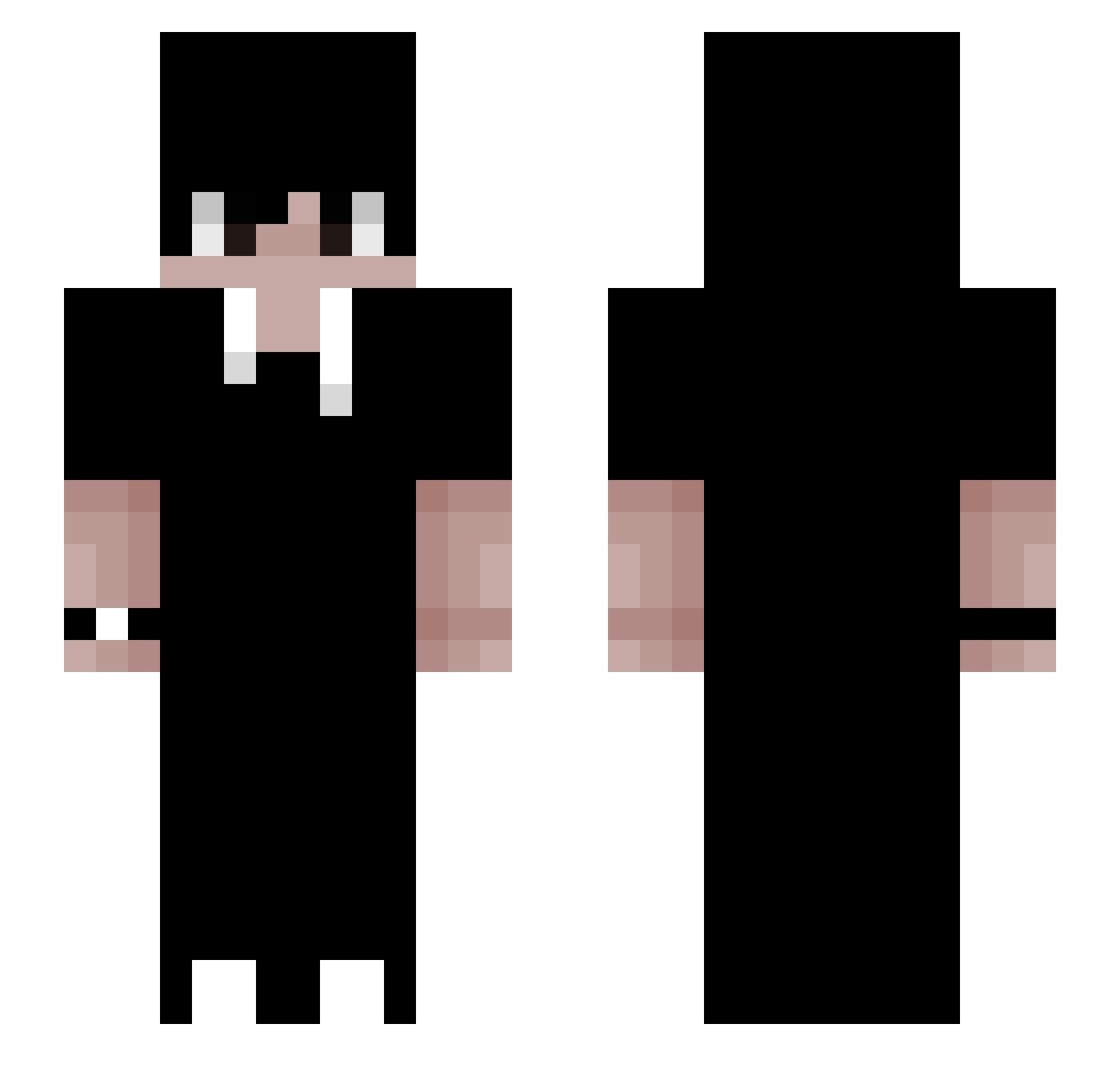 slxmpyFTW Minecraft skin, front and back view