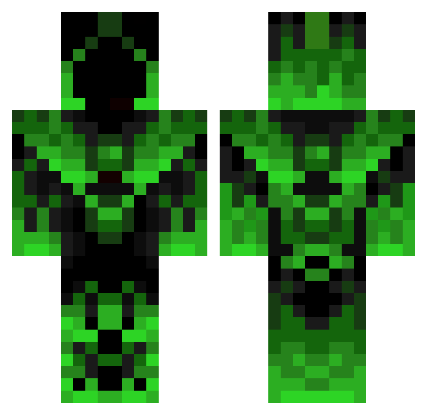 Xx____xX Minecraft skin, front and back view