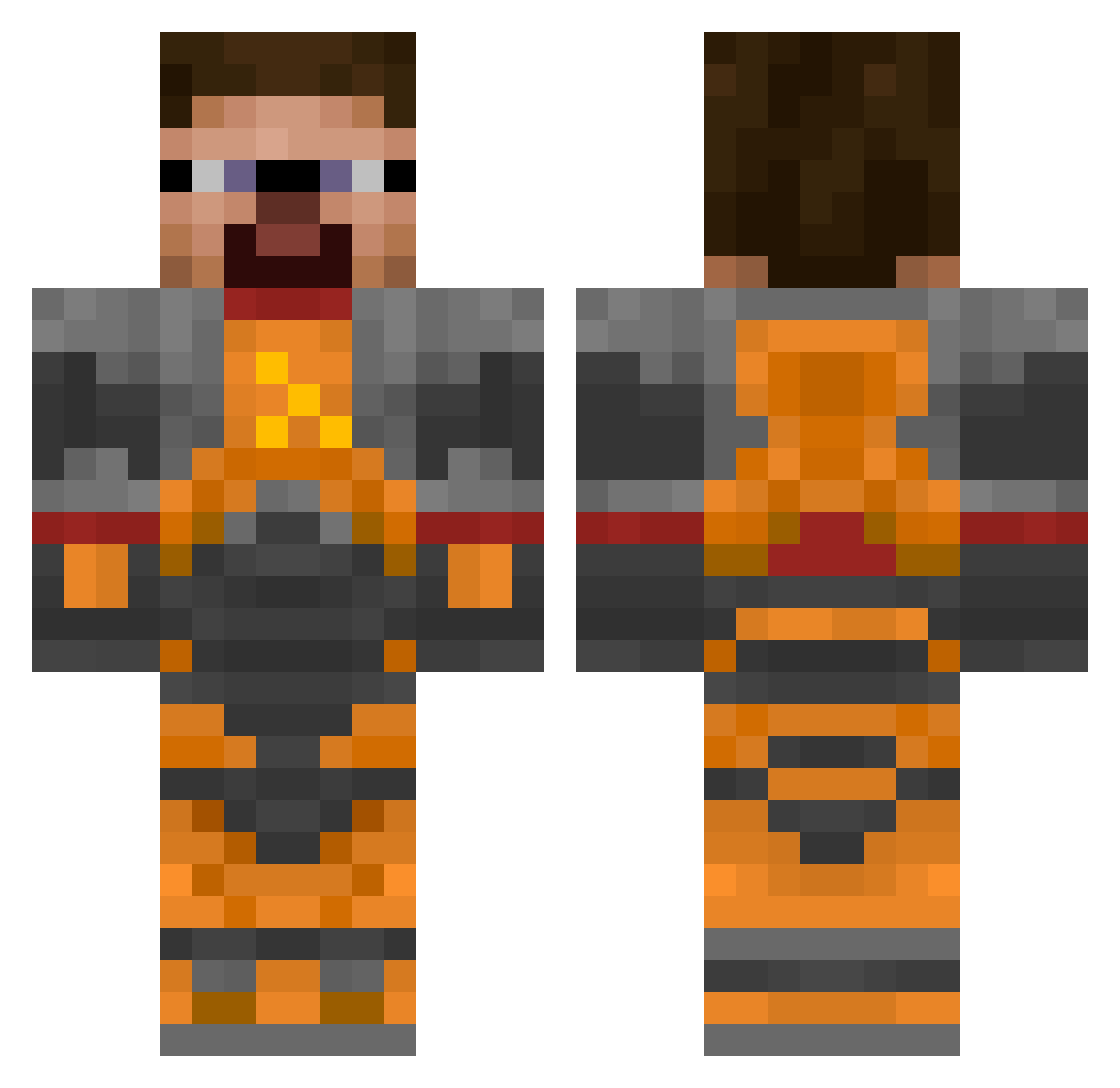 s1yzz Minecraft skin, front and back view