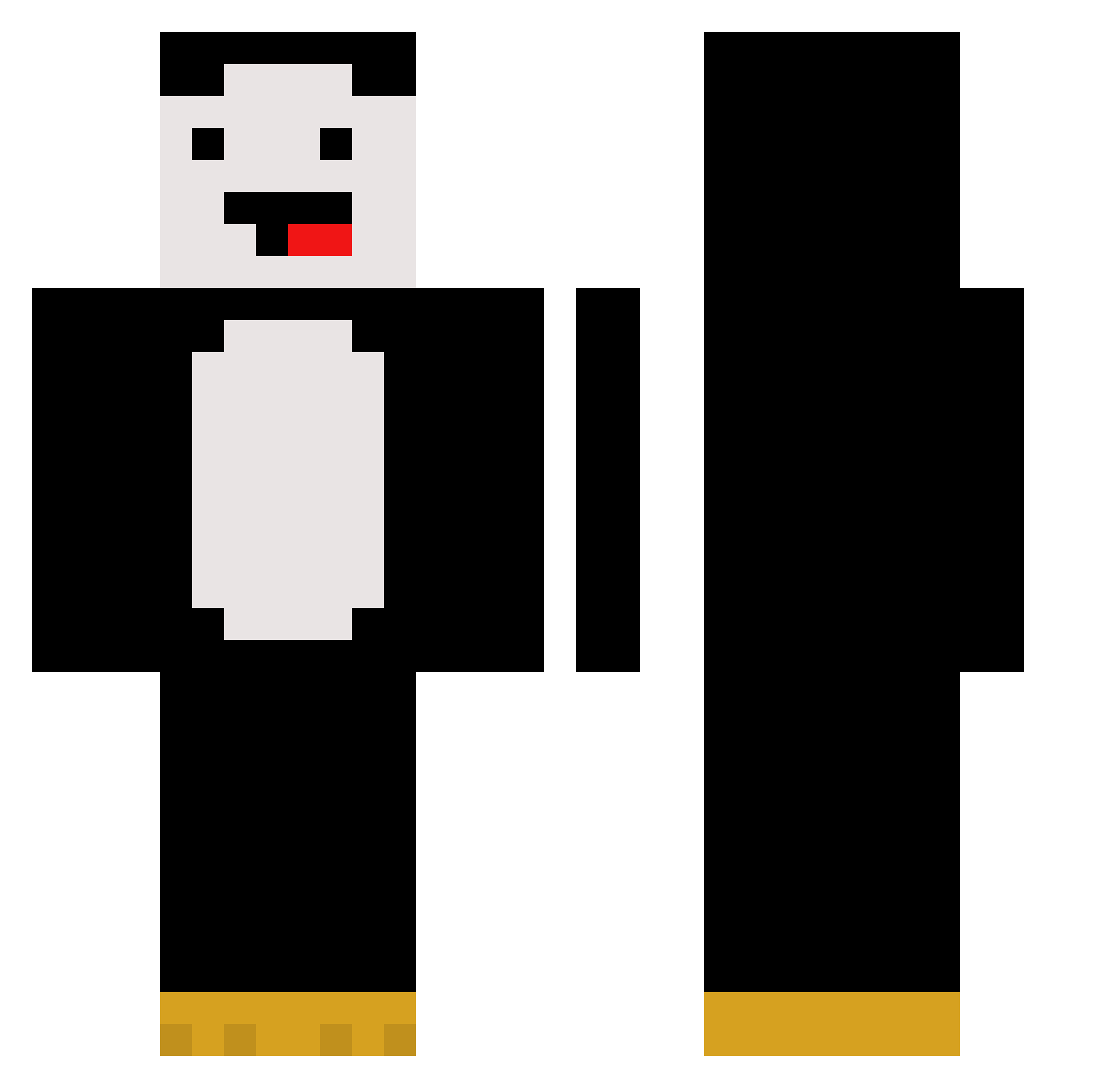 S3Euwu Minecraft skin, front and back view