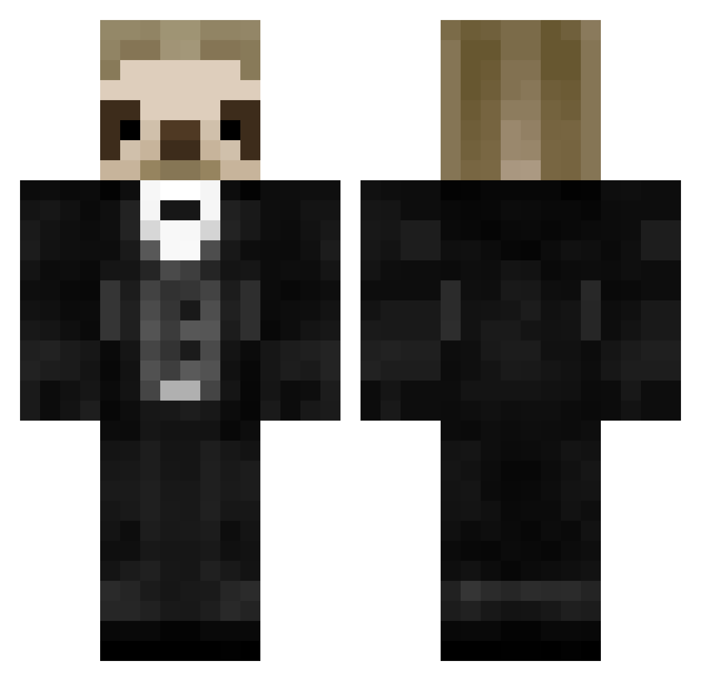 DOMINTOX Minecraft skin, front and back view