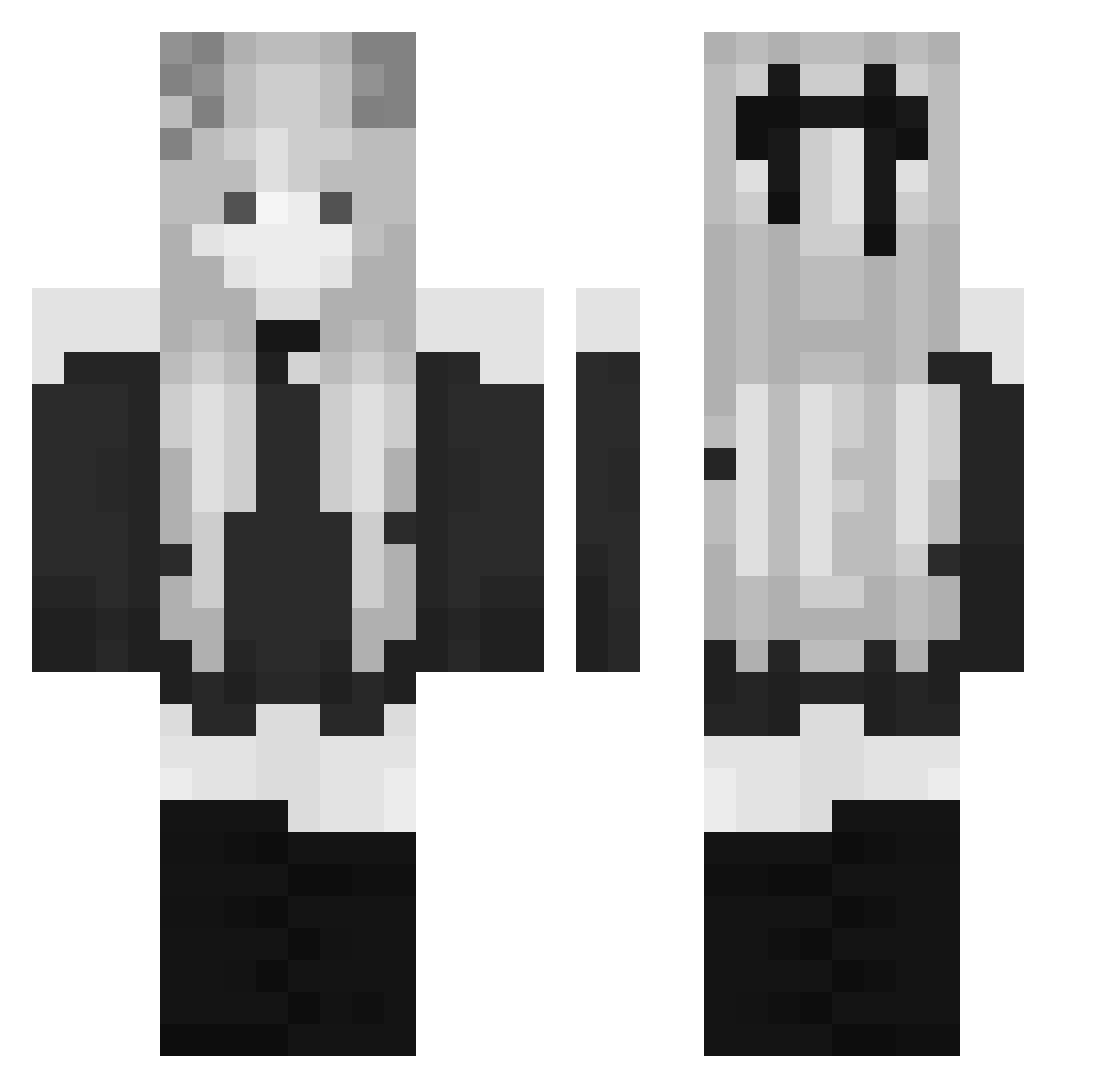ultranekopunch Minecraft skin, front and back view